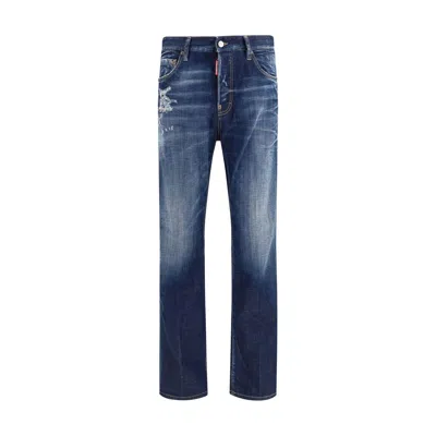 Dsquared2 Distressed-detail Jeans In Blue