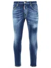 Dsquared2 Blue Cotton Jeans Men In Blue