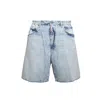 Dsquared2 Light Palm Beach Denim Shorts In Grey