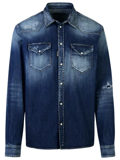 Dsquared2 Blue Cotton Shirt