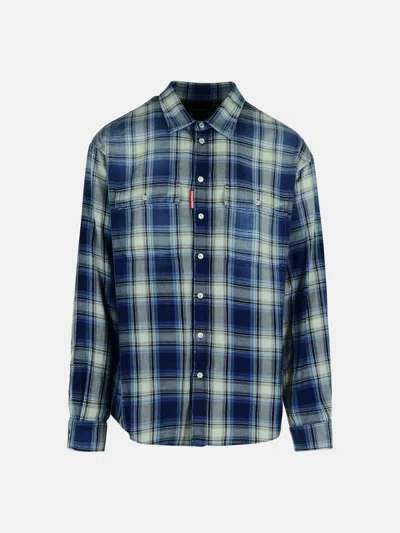 Dsquared2 Blue Cotton Shirt