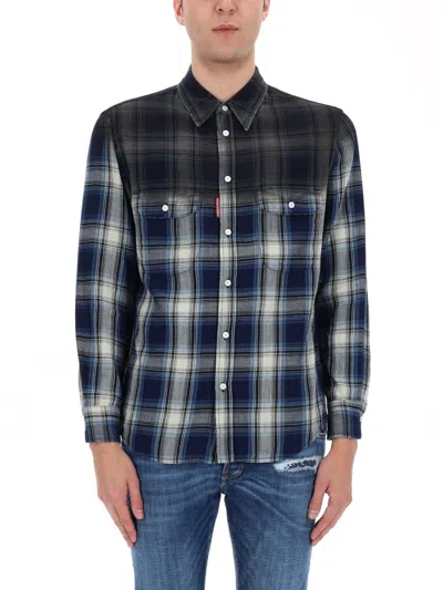 Dsquared2 Stylish Short-sleeve Shirt For Ss26 In Blue