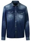 DSQUARED2 BLUE COTTON SHIRT