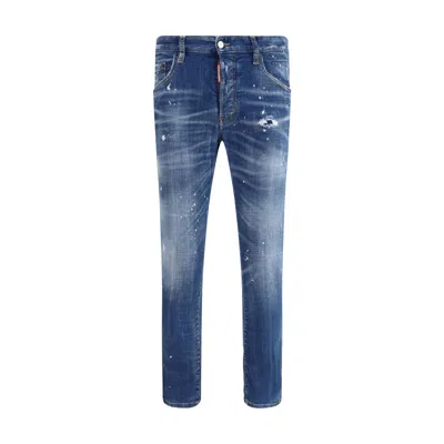 Dsquared2 Blue Cotton Slim Fit Jeans