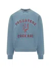 Dsquared2 Blue Cotton Sweatshirt In Blue