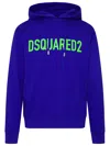 Dsquared2 Blue Stretch Cotton Sweatshirt In Blue