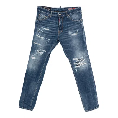 DSQUARED2 DSQUARED2 BLUE DENIM - REGULAR & STRAIGHT-LEG JEANS MEN