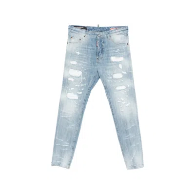 DSQUARED2 DSQUARED2 BLUE DENIM - REGULAR & STRAIGHT-LEG JEANS MEN