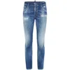 Dsquared2 Dsquared Men Slim Jeans With A Lived-in Effect In Blue