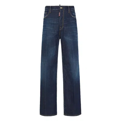 DSQUARED2 DSQUARED2 BLUE DENIM - WIDE-LEG JEANS MEN