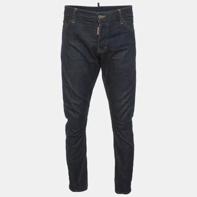 Pre-owned Dsquared2 Blue Denim Deanandan Embroidered Jeans Xxl/waist 40"