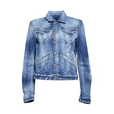 DSQUARED2 DSQUARED2 BLUE DENIM KINKY WASH JACKET