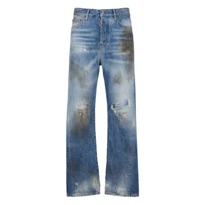 DSQUARED2 DSQUARED2 BLUE DENIM - REGULAR & STRAIGHT-LEG JEANS MEN