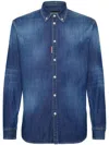 Dsquared2 Dan Relaxed Chambray Denim Shirt In Blue