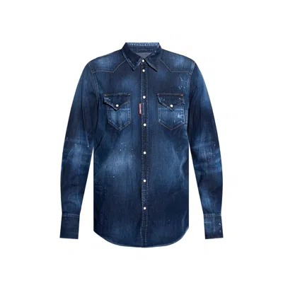 Dsquared2 Blue Denim Shirt