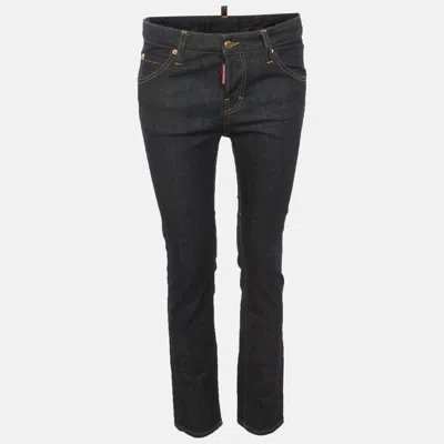 Dsquared2 Blue Denim Slim Fit Button Up Jeans S/waist In Multi