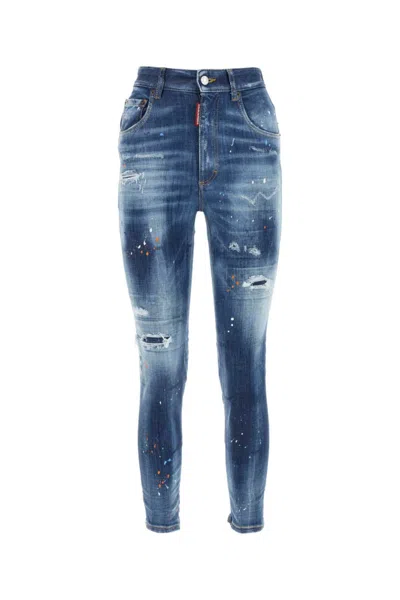 DSQUARED2 NAVY BLUE TWIGGY JEANS