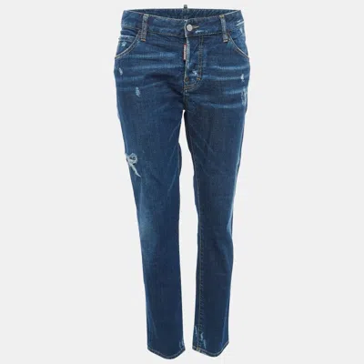 Dsquared2 Blue Distressed Denim Cool Girl Jean