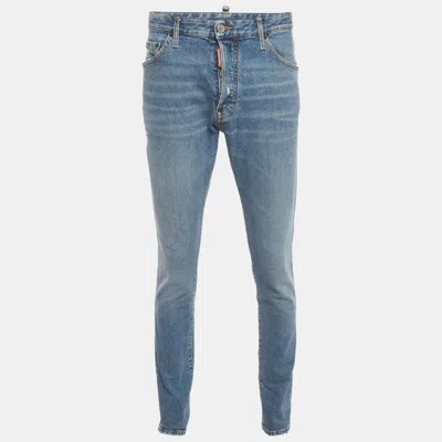 Pre-owned Dsquared2 Blue Distressed Denim Cool Guy Jeans Xl/waist 36"