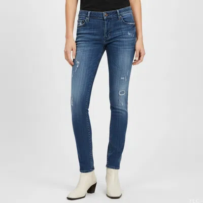 Pre-owned Dsquared2 Blue Distressed Denim Skinny Jeans Xl/waist 36"