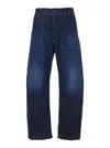 Dsquared2 Blue Five-pocket Jeans With Distressed Effect In Multicolor