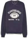 Dsquared2 Crew Neck Graphic Print Sweatshirt In Blue