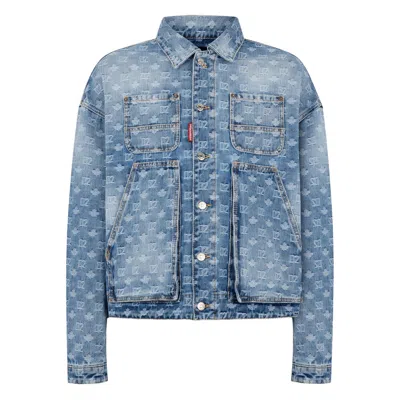 DSQUARED2 DSQUARED2 BLUE JACKETS - DENIM JACKETS MEN