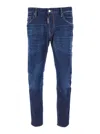 Dsquared2 Blue Jeans With Belt Loops And Logo Patch On The Rear