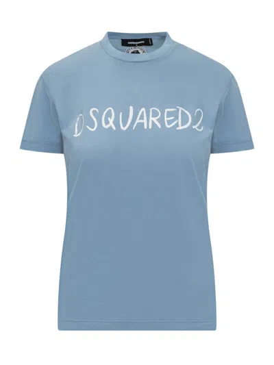 Dsquared2 Blue Logo Crew Neck T-shirt