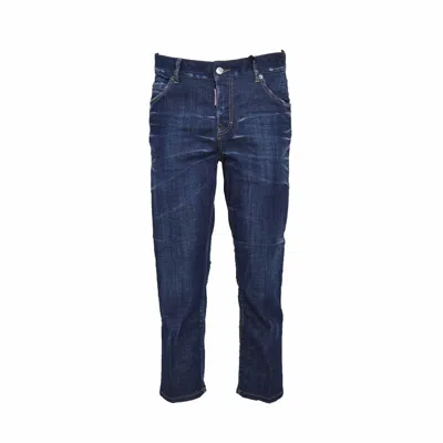 Dsquared2 Blue Mid-rise Cropped Cool Girl Jeans In Black