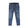 Dsquared2 Blue Mid-rise Cropped Twiggy Jeans
