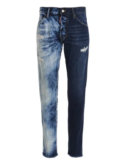 Dsquared2 Washed-denim Straight-leg Jeans In Blue