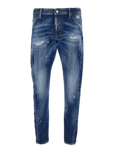DSQUARED2 BLUE PAINT STAINS JEANS