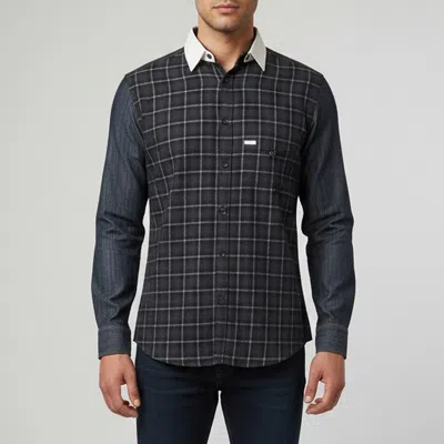 Pre-owned Dsquared2 Blue Plaid Chambray Long Sleeve Shirt L