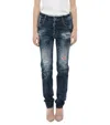 Dsquared2 Blue Regular Mid Rise Jeans In Blue