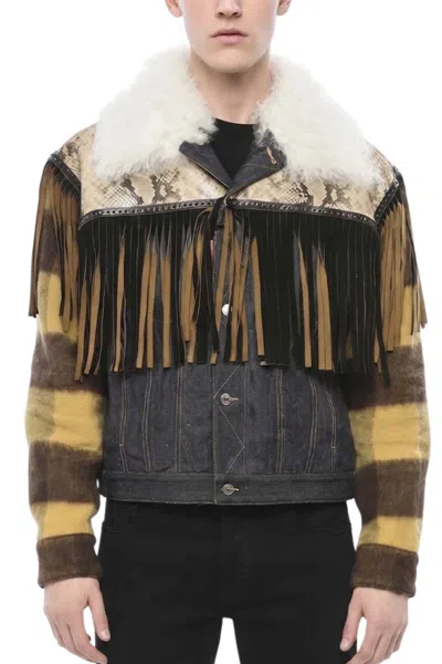 Dsquared2 Blue Shirt Collar Jacket