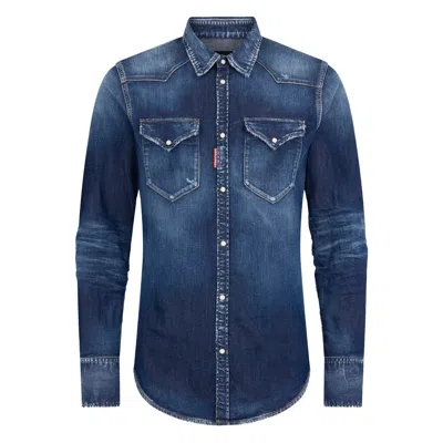 Dsquared2 Blue Shirts Men