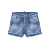 Dsquared2 Medium Wash Baggy Shorts In Blue