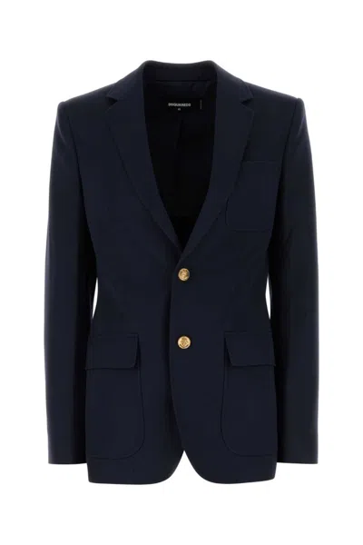 DSQUARED2 BLUE SINGLE-BREASTED BLAZER
