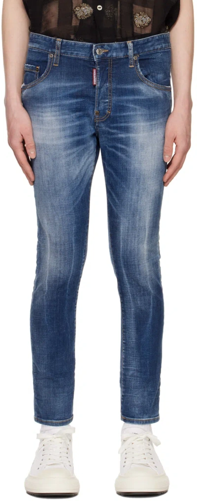 Dsquared2 Blue Skater Jeans In 470 Blue Navy
