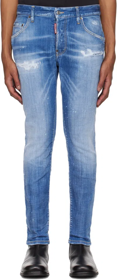 Dsquared2 Blue Skater Jeans In 470 Navy Blue