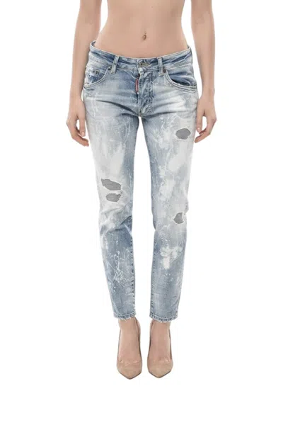 Dsquared2 Blue Skinny Low Rise Jeans