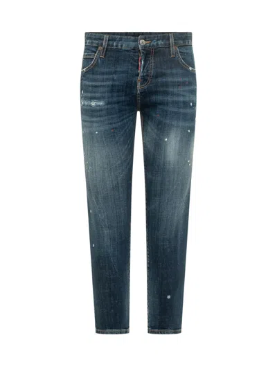 Dsquared2 Blue Skinny Mid Rise Jeans