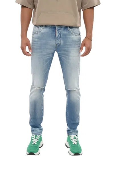 Dsquared2 Blue Slim Mid Rise Jeans