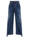 Dsquared2 Blue Stonewashed Cotton Denim Jeans In Blue