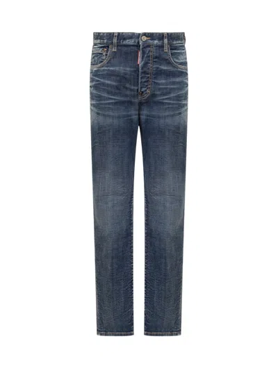 Dsquared2 Blue Straight Mid Rise Jeans