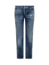 Dsquared2 Blue Straight Mid Rise Jeans In Blue