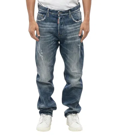 Dsquared2 Blue Straight Mid Rise Jeans