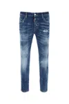 Dsquared2 Distressed Slim-fit Denim Trousers In Blue
