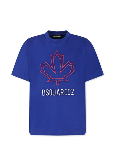 Dsquared2 Blue T-shirt For Kids With Logo